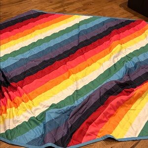 Colorful Striped Picnic Quilt